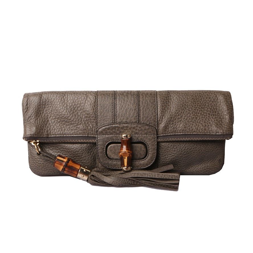 Gucci Bamboo Tassel Folding Gigi Clutch Bag 28052-9
