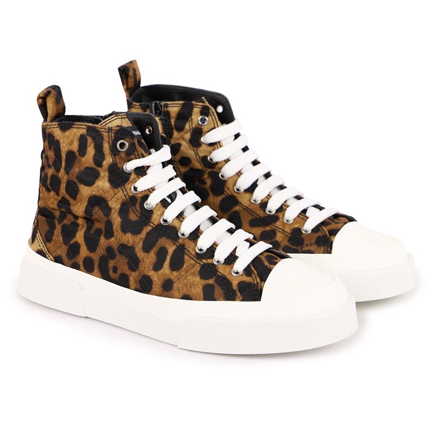 Cheetah print cheap high top sneakers