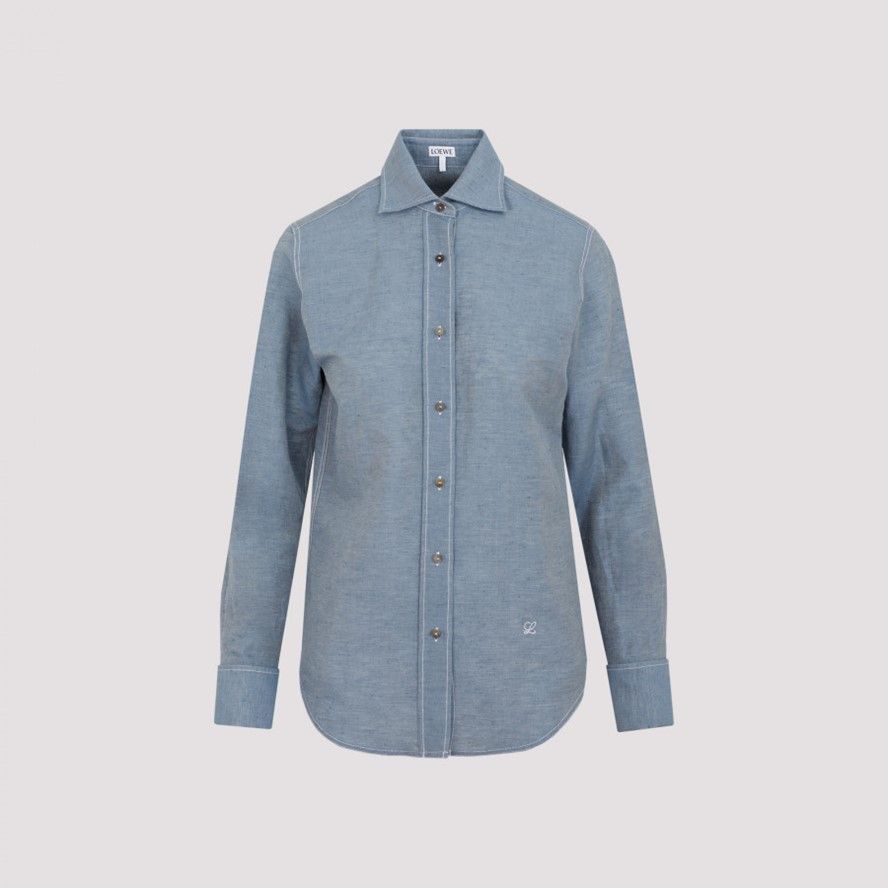 로에베-클래식 셔츠 Loewe Classic Shirt S359Y13X02-5400 BLUE DENIM