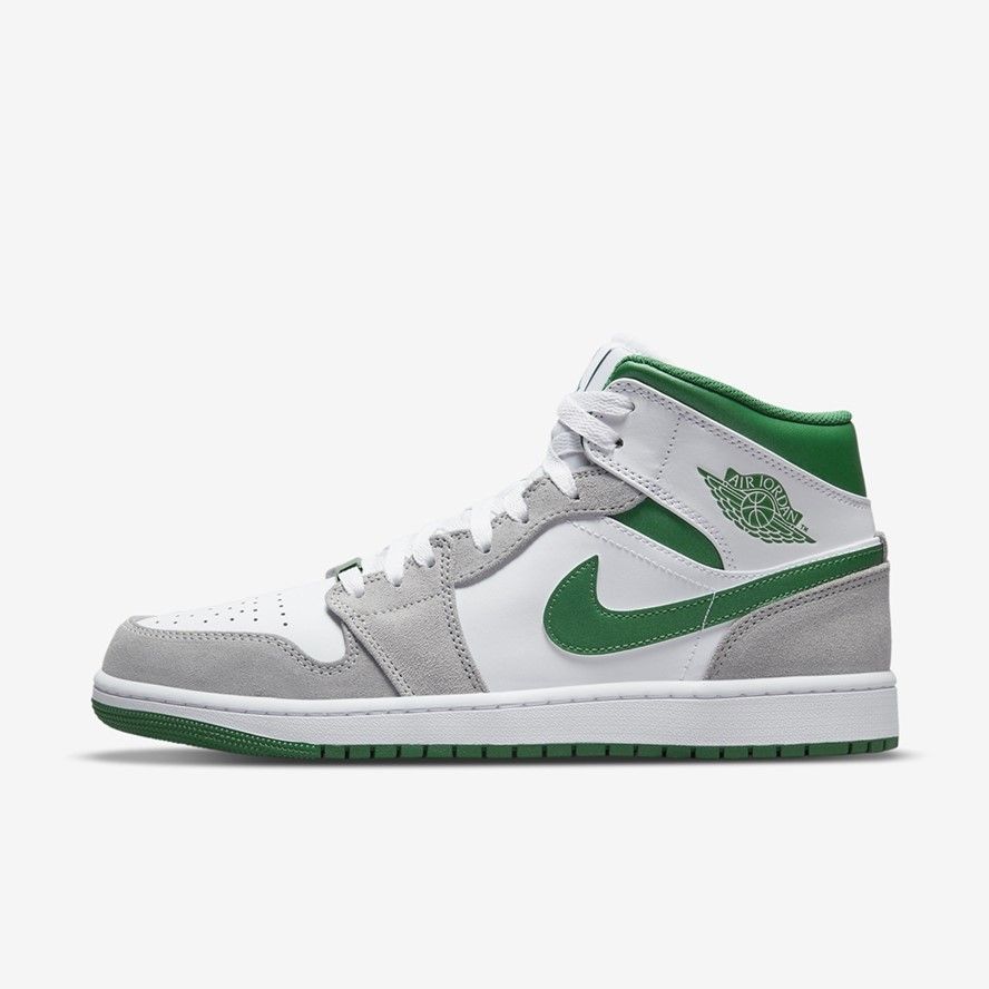 에어 조단 Air Jordan 1 Mid SE DC7294-103 White, Green & Smoke Grey