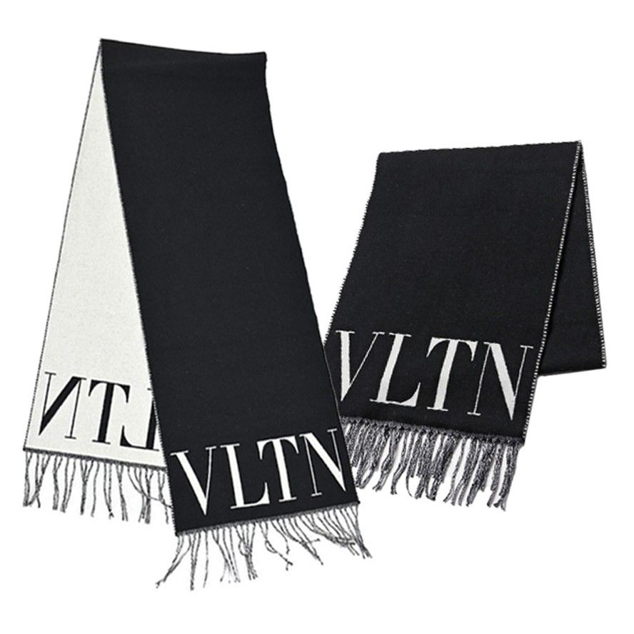 발렌티노 VLTN 로고 울 머플러 WY2ER033 PTX 0NI