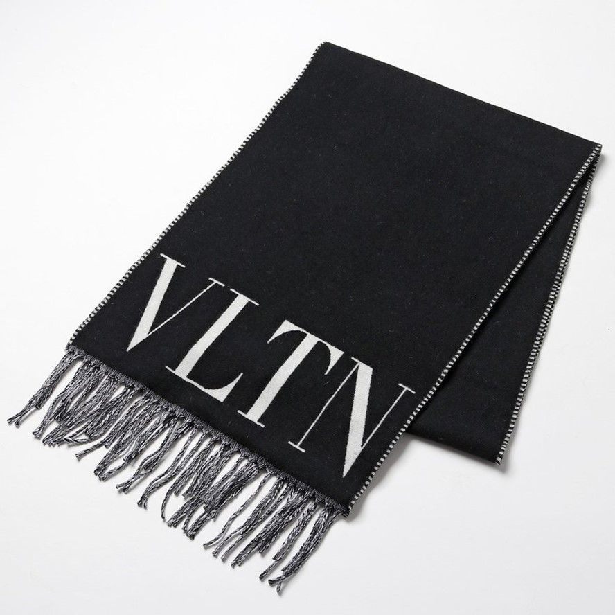 발렌티노 VLTN 로고 울 머플러 WY2ER033 PTX 0NI