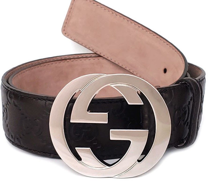 Gucci Belt Brown Cima Interlocking Gucci Signature G Buckle Cima Belt 114984 AA61N 2019  main image 2