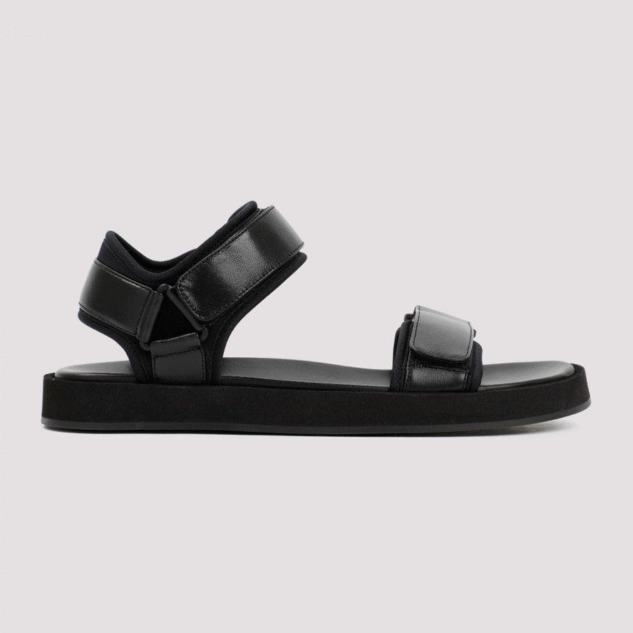 The Row The Row Hook And Loop Sandals BLK BLACK) サンダル