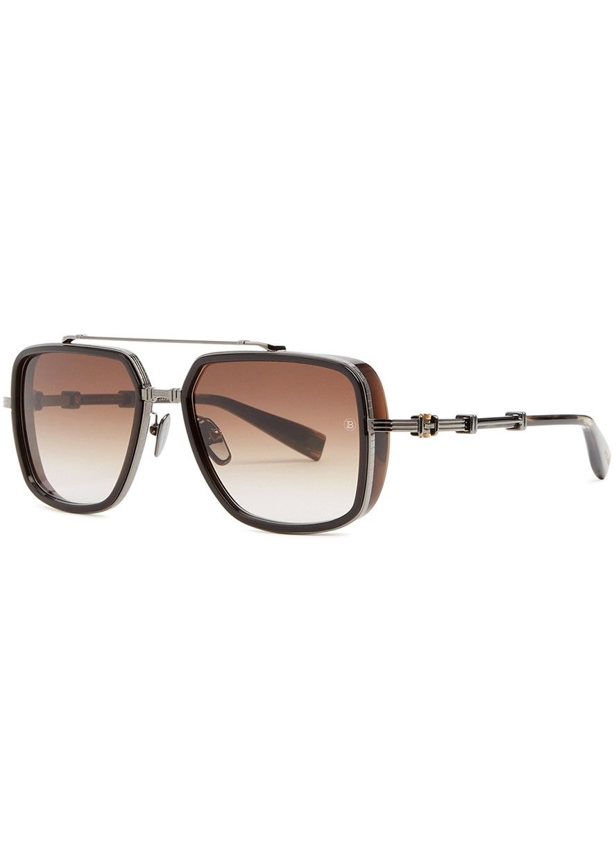 Black aviator 2025 style sunglasses