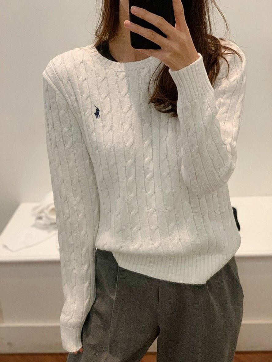 폴로랄프로렌-폴로 랄프로렌 여성 크루넥 코튼 케이블 꽈배기 니트 13색 택 1 3864316992 | TRENBE 폴로랄프로렌-폴로 랄프로렌 여성 크루넥 코튼 케이블 꽈배기 니트 13색 택 1 3864316992 | Trenbe