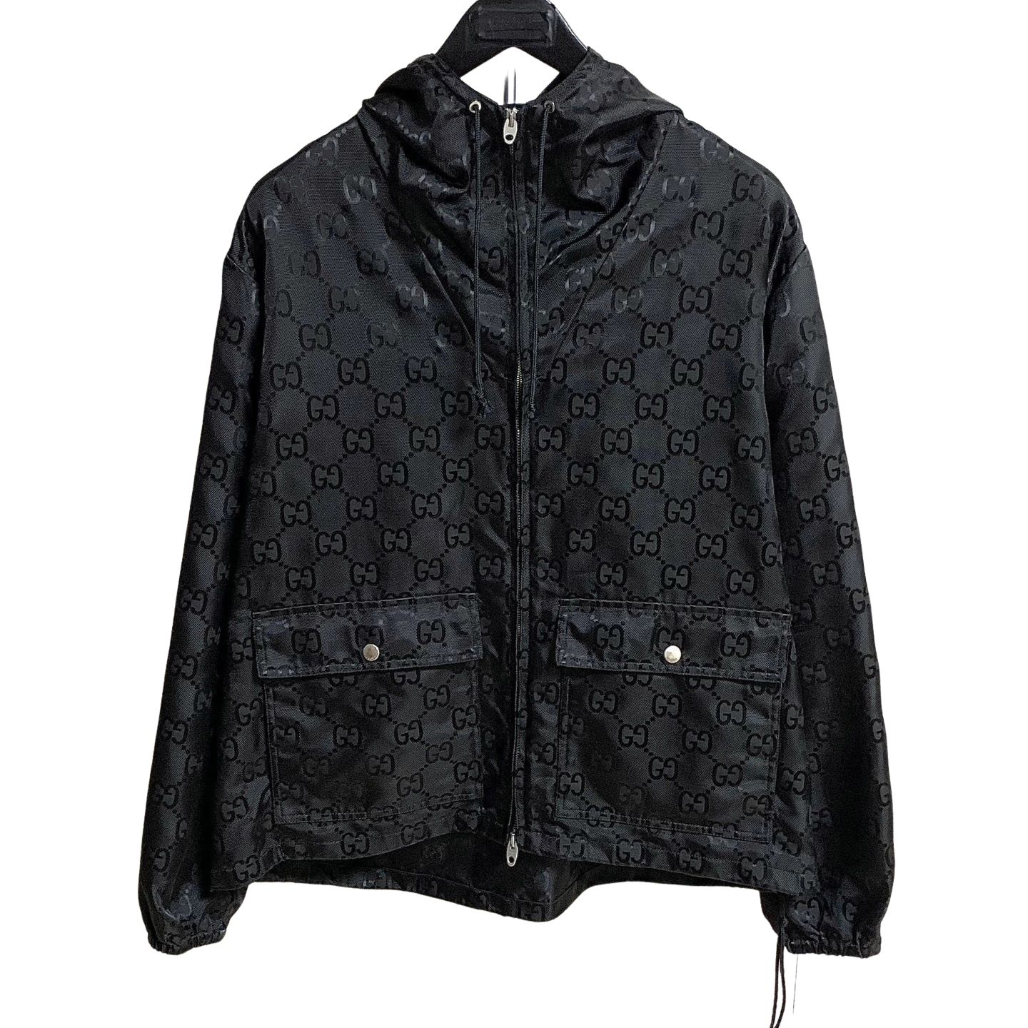 GG printed suede bomber jacket