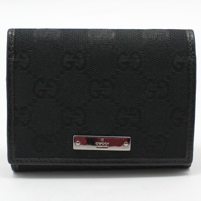 Gucci Black GG Logo Jacquard Card Wallet 131886 | eBay Gucci Black GG Logo Jacquard Card Wallet 131886 | eBay