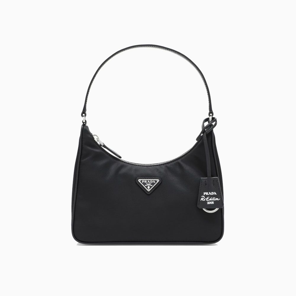 Buy Prada Mini Brushed-Leather Bucket Bag 'Black' - 1BE059 ZO6 F0002