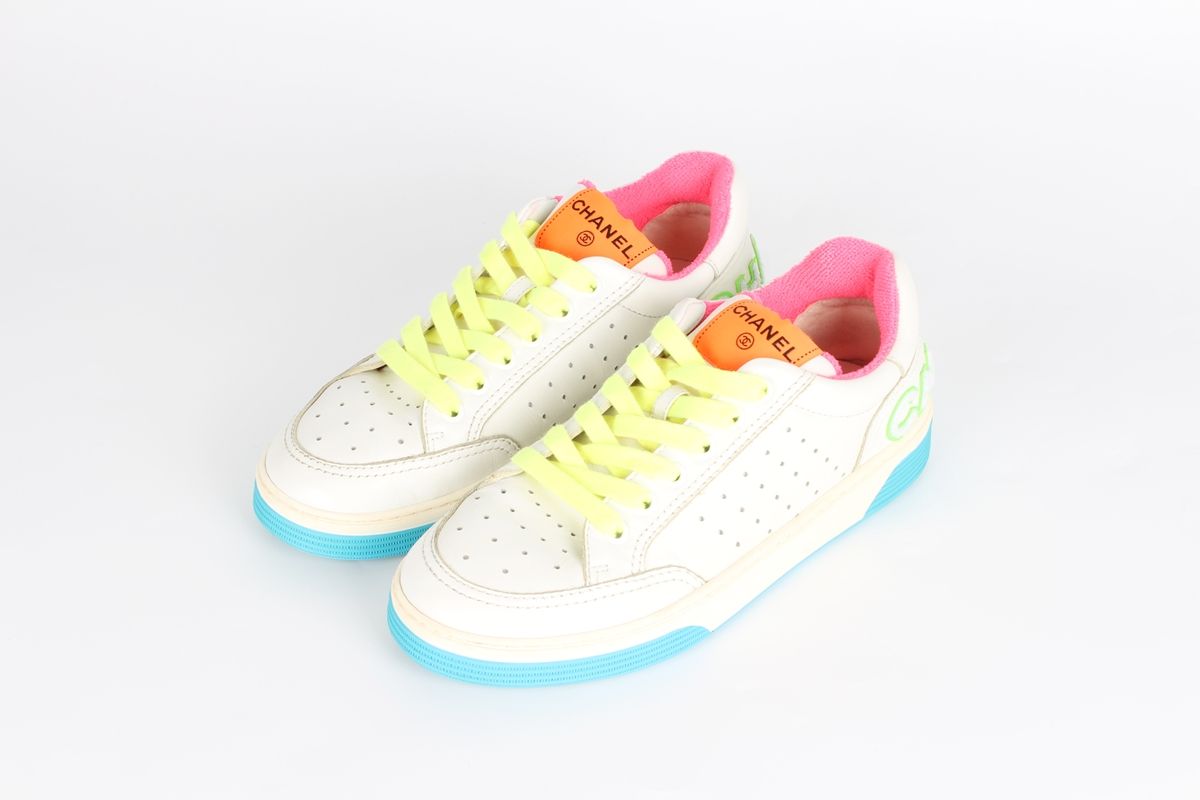 CHANEL Women's Logo Sneakers 37 52022714 | eBay CHANEL Women's Logo Sneakers 37 52022714 | eBay