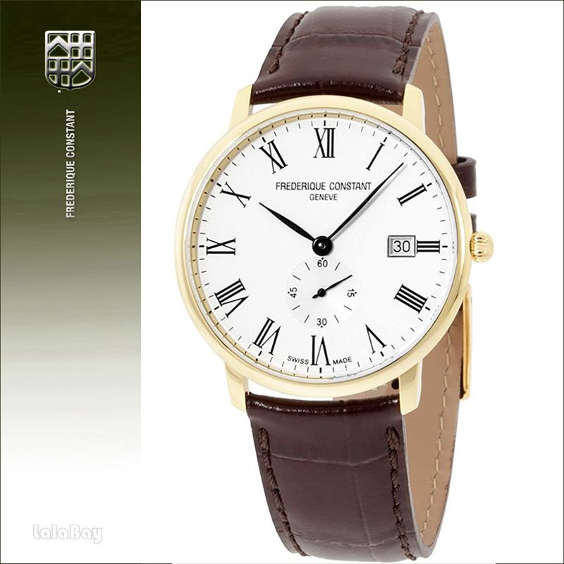 프레드릭콘스탄트 남성 시계 슬림라인 쿼츠 40mm FC-245WR5S5 브라운가죽