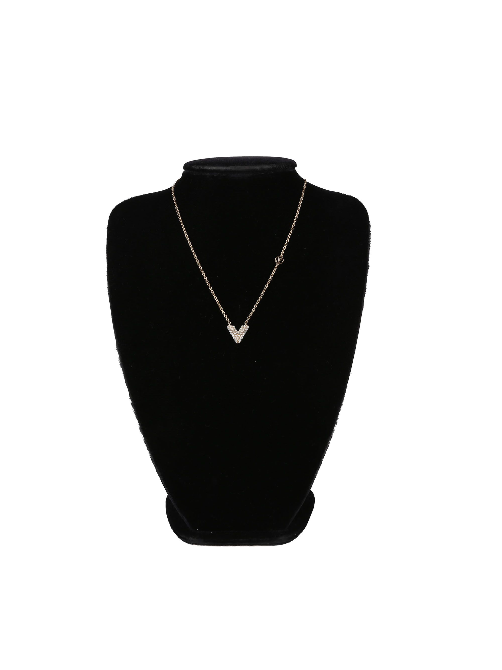 Louis Vuitton V Essential v supple necklace (M63197, M00857)