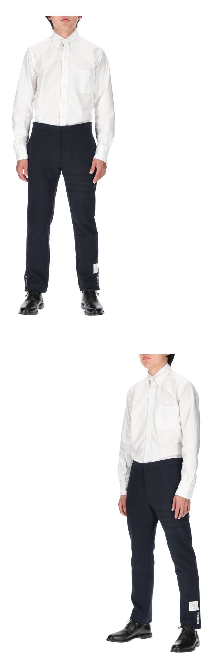 스트라이프 삼선탭 MJQ165A J0063 415 남성 레그 팬츠