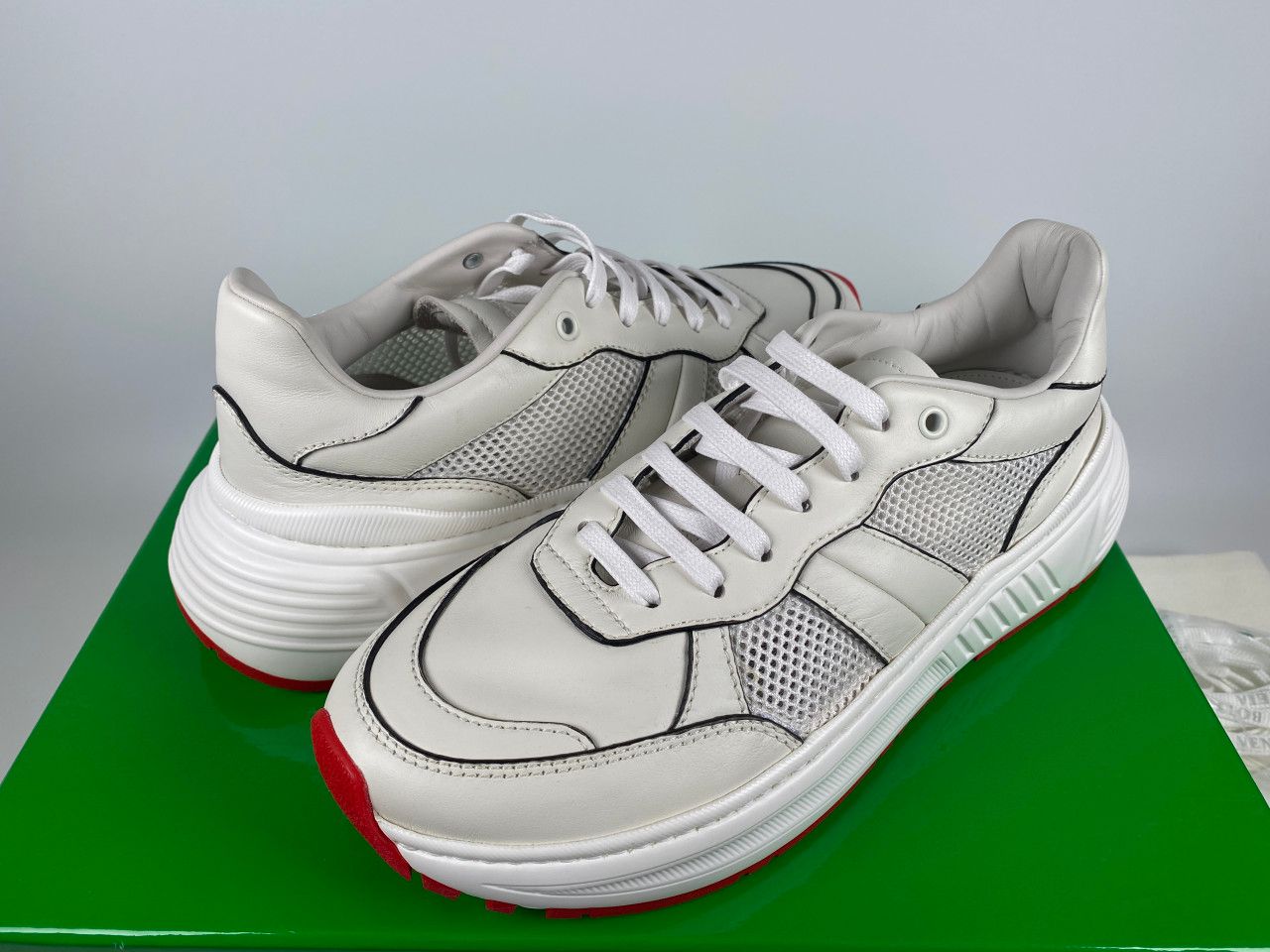 Bottega Veneta 보테가베네타 스피드스터 스니커즈 White&Red 565646VJE219026