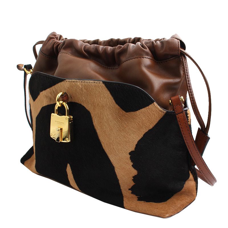 Burberry Prosum Tabby Shearling Bucket Crossbody Bag 12345