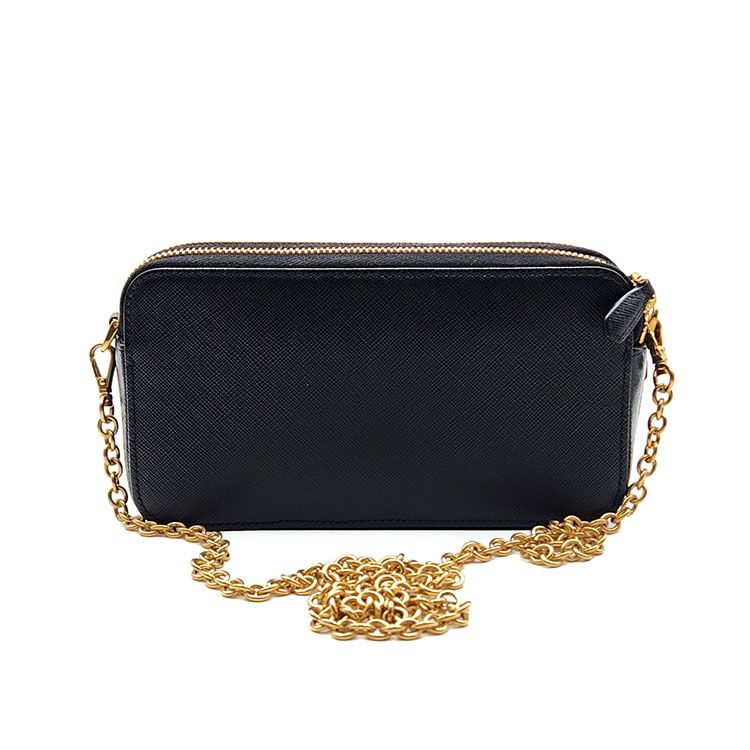 Prada Saffiano Double Zip Chain Crossbody Bag 1BP024 Prada Saffiano Double Zip Chain Crossbody Bag 1BP024
