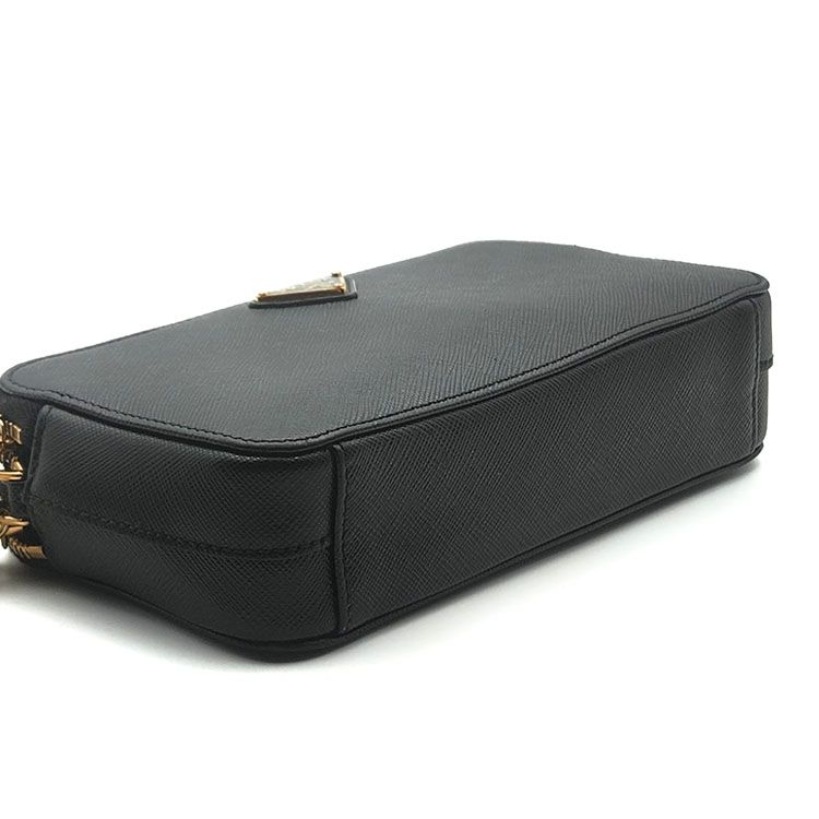 Prada Saffiano Double Zip Chain Crossbody Bag 1BP024 Prada Saffiano Double Zip Chain Crossbody Bag 1BP024
