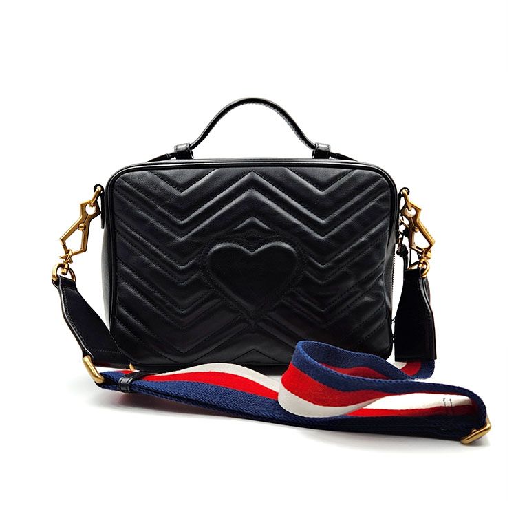 直営店に限定 Marmont GG Gucci Matelassé 498100 Bag Shoulder Handle Top アイドルグッズ