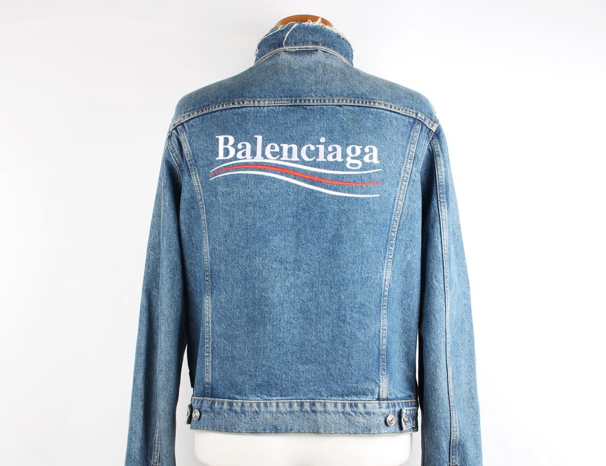 Balenciaga Denim Jacket with Wave Logo 46 SKU1234 | eBay