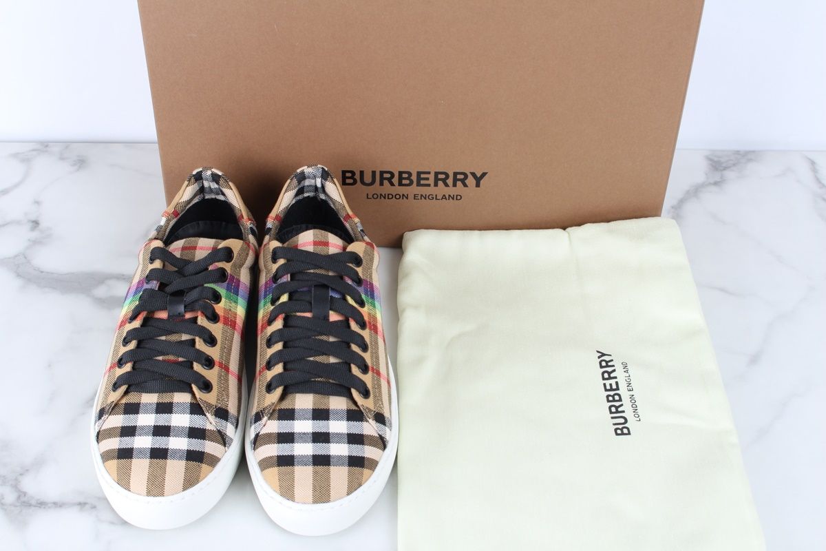 Burberry Rainbow Check Sneakers 37 64243251 | eBay