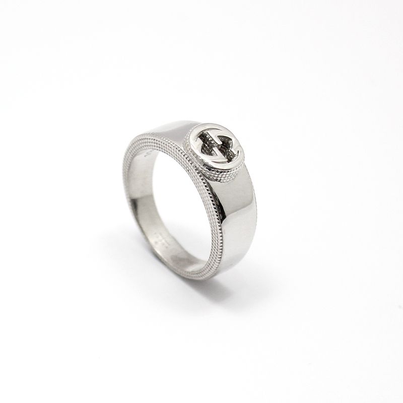 Gucci Interlocking G Ring 9MM Sterling Silver 19 64959563 | eBay