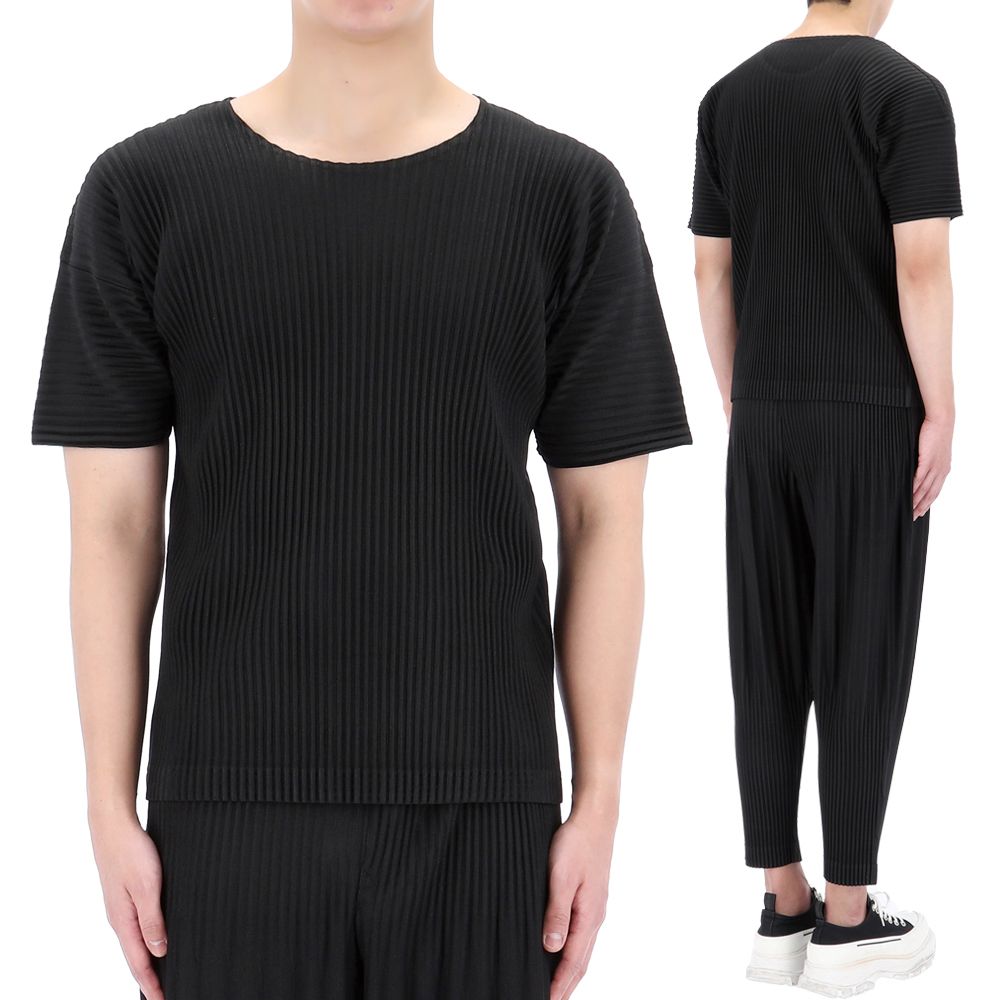 本物 Plisse Homme MIYAKE ISSEY Pleats 15 HP39JK420 T-shirt トップス