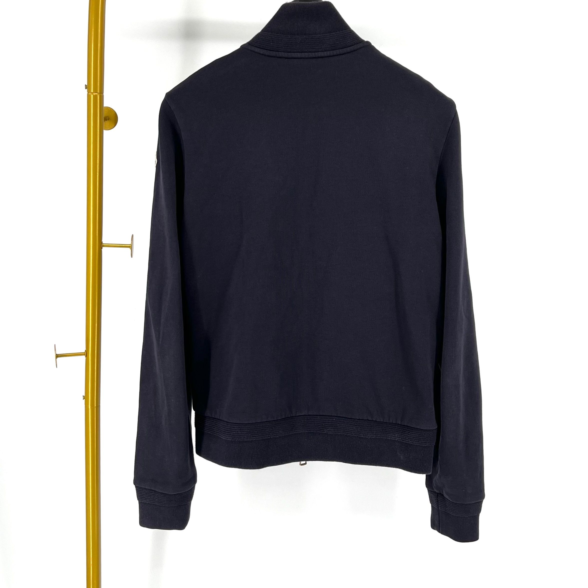 Moncler Badge Patch Zip-Up Jacket Navy 12345 67116626 | eBay