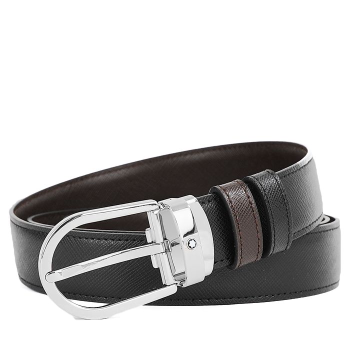 공지상품/ 로고 양면 프리컷팅  h_113834  BLACK BROWN 남성 벨트