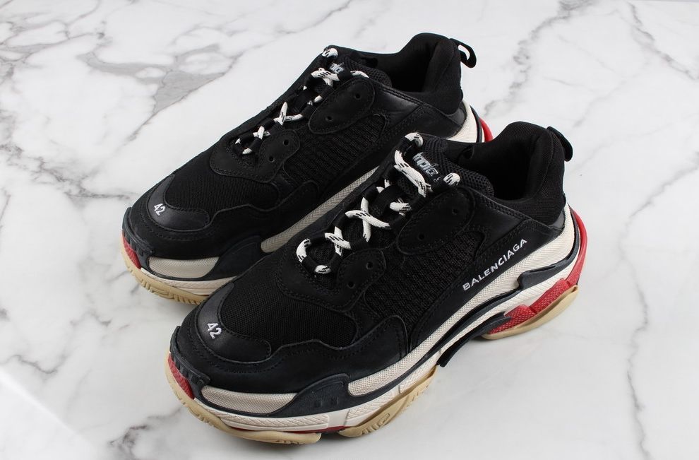 ファッションなデザイン Balenciaga Triple eBay | 42 Red Sneakers S Triple S 靴