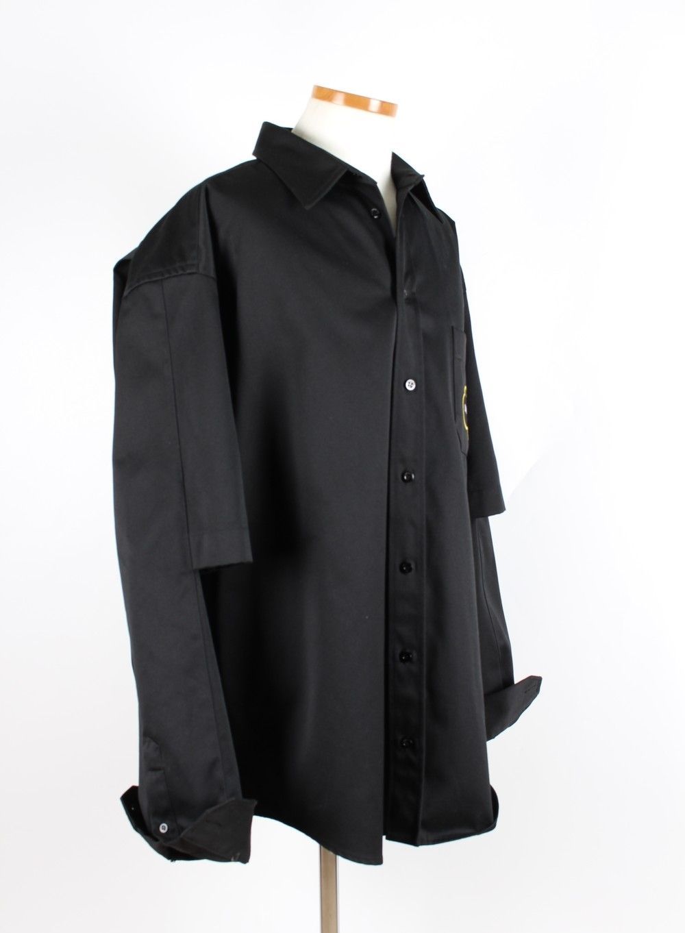 Balenciaga Logo Pocket Double Sleeve Work Shirt 38 71619966
