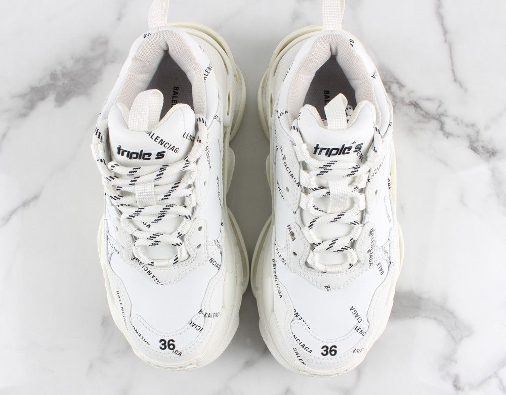 Balenciaga Triple S Multi Logo White 36 71621006 | eBay Balenciaga Triple S Multi Logo White 36 71621006 | eBay