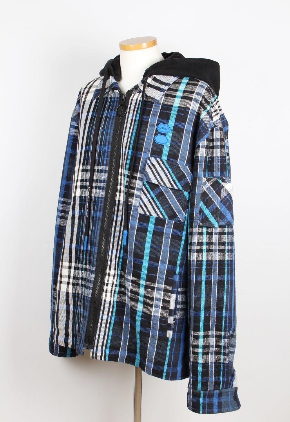 【超特価sale開催】  12345 XL Jacket Hooded Check Blue White Off 71806826 eBay | ジャケット・アウター