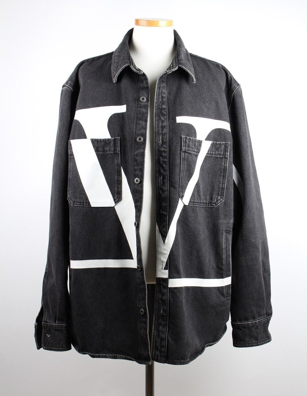 Valentino Black Denim Jacket XL 12345 71913121 | eBay