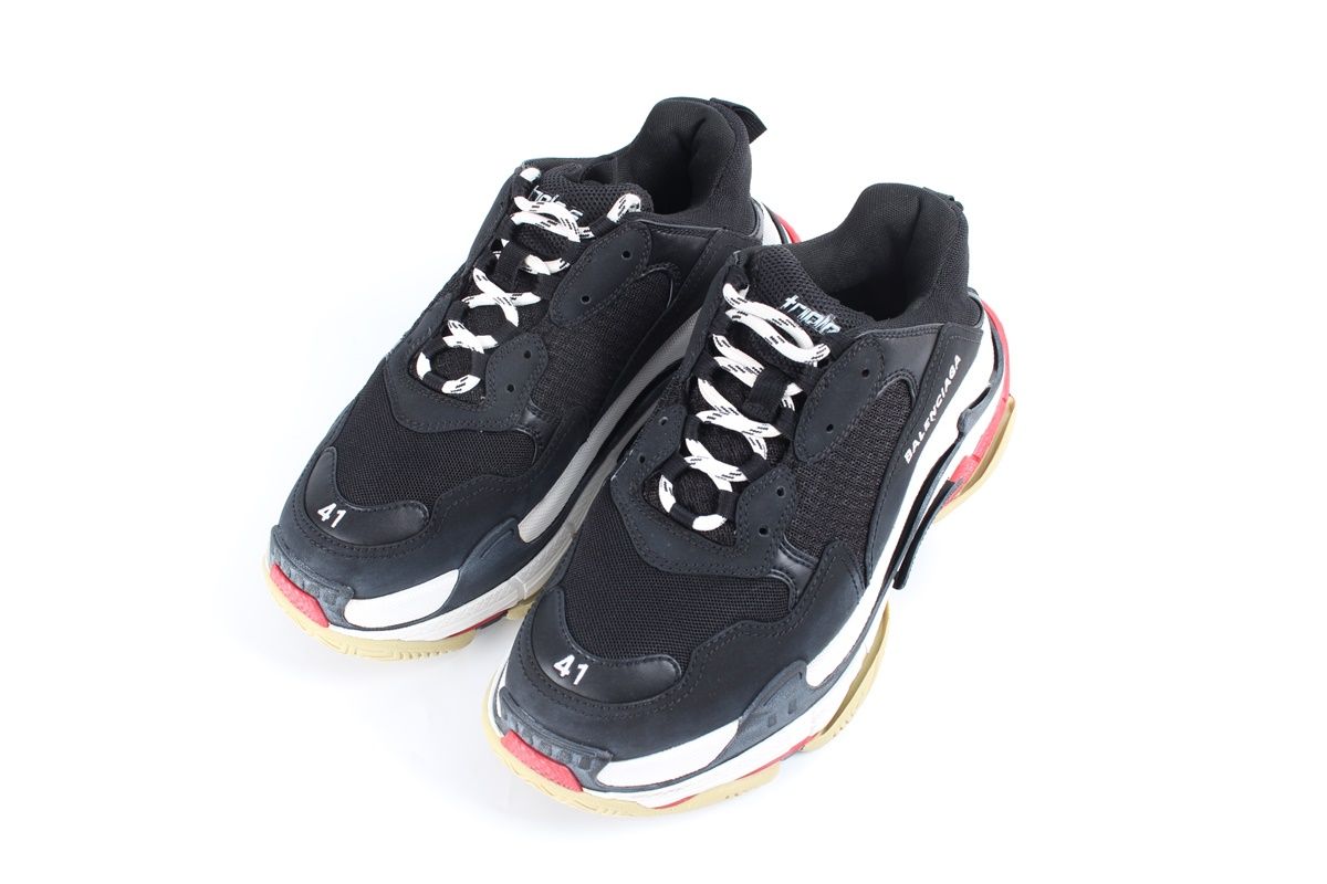 Balenciaga Triple S Sneakers Black Red 41 72003150 | eBay