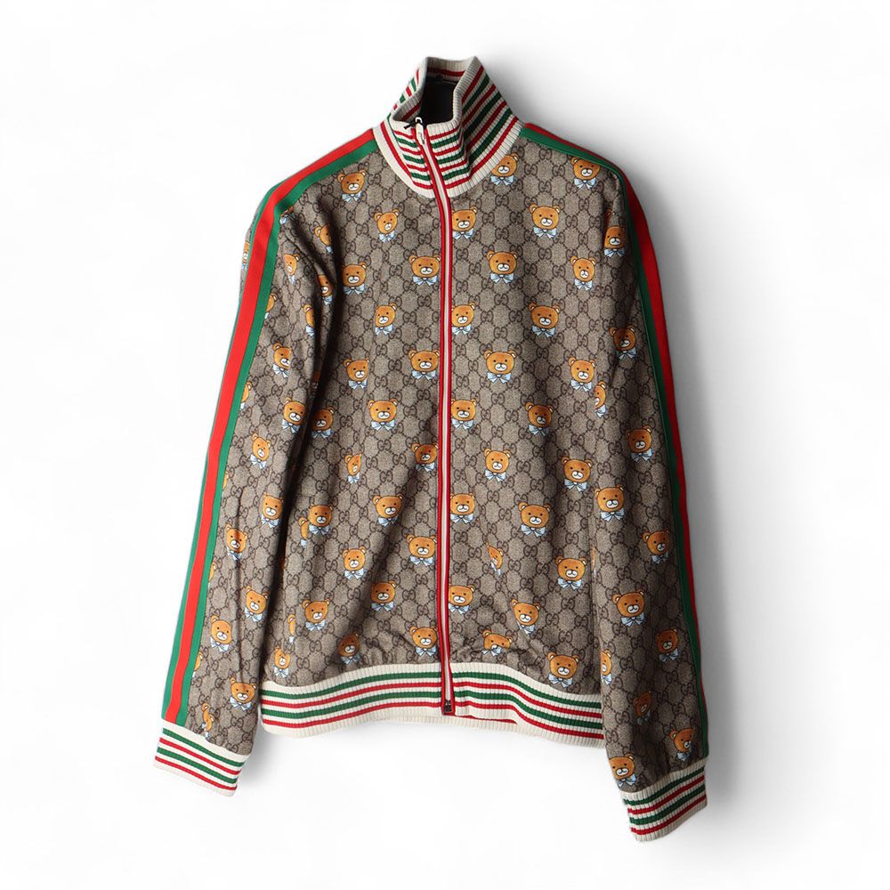 希少✨GUCCI ブルドッグ柄　ベロア　シェリーライン　ロゴジャケット38 S GUCCI】グッチ『シェリーラインアノラックパーカーブルゾン size46