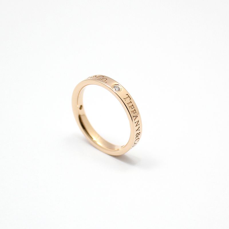 Tiffany & Co 18K Pink Rose Gold TCO 3P Diamond Band Ring Tiffany & Co 18K Pink Rose Gold TCO 3P Diamond Band Ring