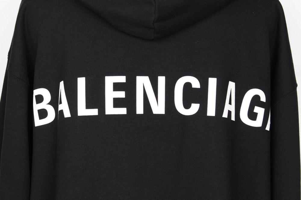 【超特価】 Black Hoodie Logo Balenciaga XL eBay | 77573399 12345 トップス