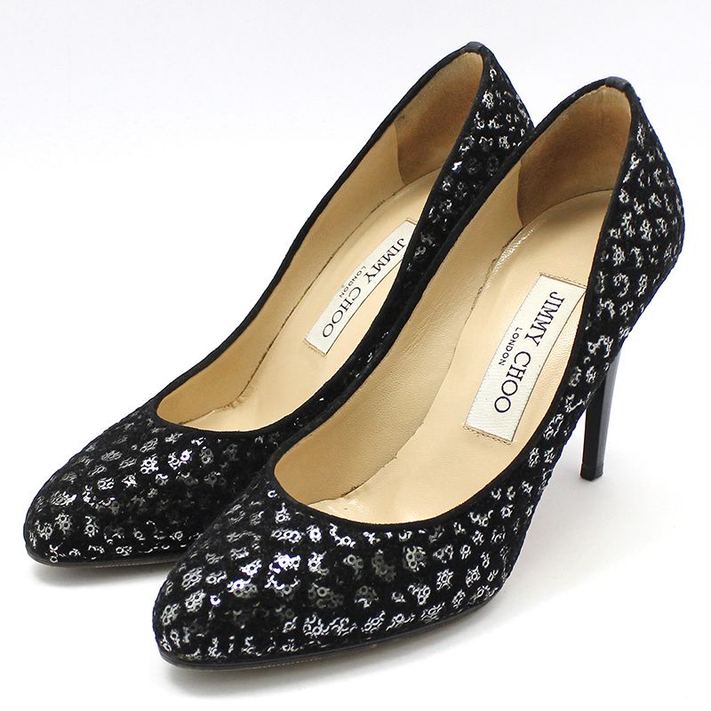 Jimmy Choo Velvet Sequin High Heel Pumps 35.5 77687764 | eBay display picture 1