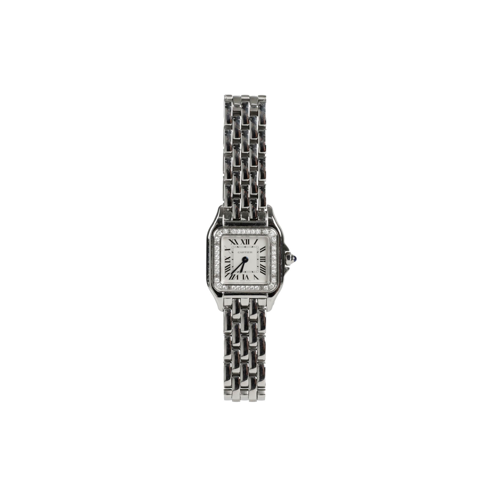 중고 W4PN0007 20MM 팬더 다이아 스몰 쿼츠 시계