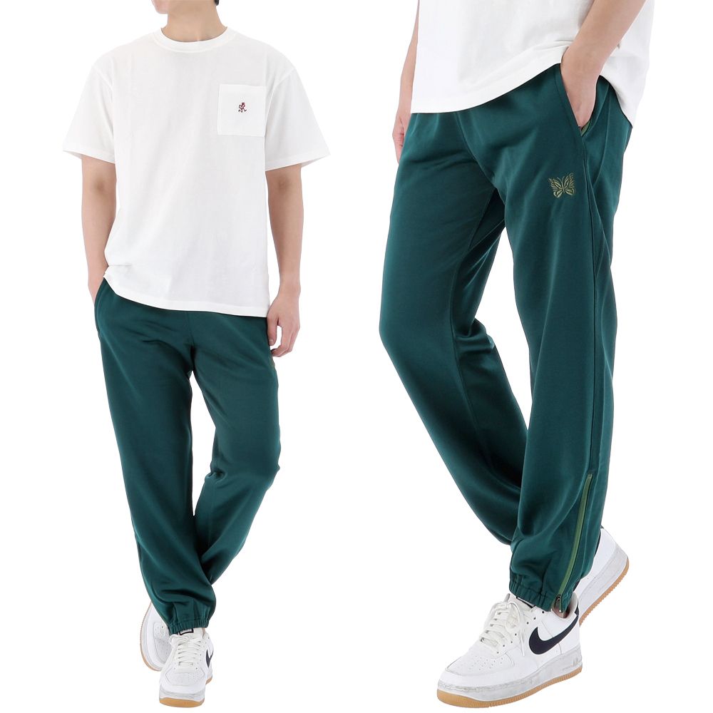 니들스 버터플라이 자수 트랙 팬츠 NS259 GREEN