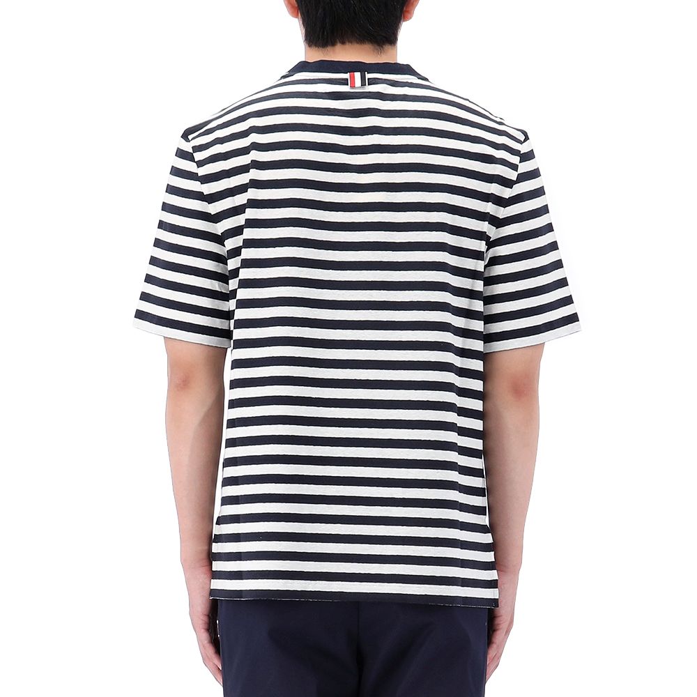 【送料&関税込】Thom Browne Linen Striped Pocket T-shirt Thom Browne Linen Striped Pocket T-shirt Thom Browne