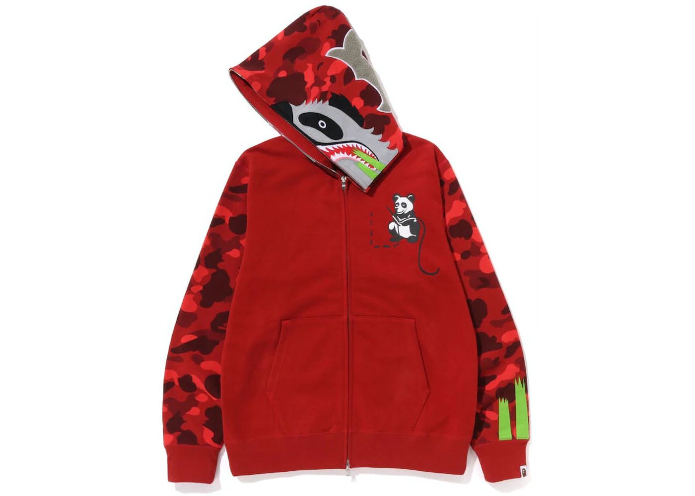 베이프(BAPE) | 베이프 컬러 카모 팬더 풀집 후디 레드 | 트렌비