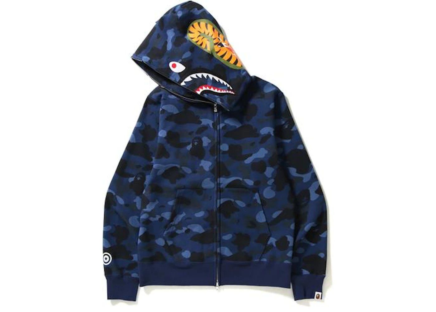 베이프(BAPE) | 베이프 컬러 카모 샤크 풀집 후디 블루 | 트렌비