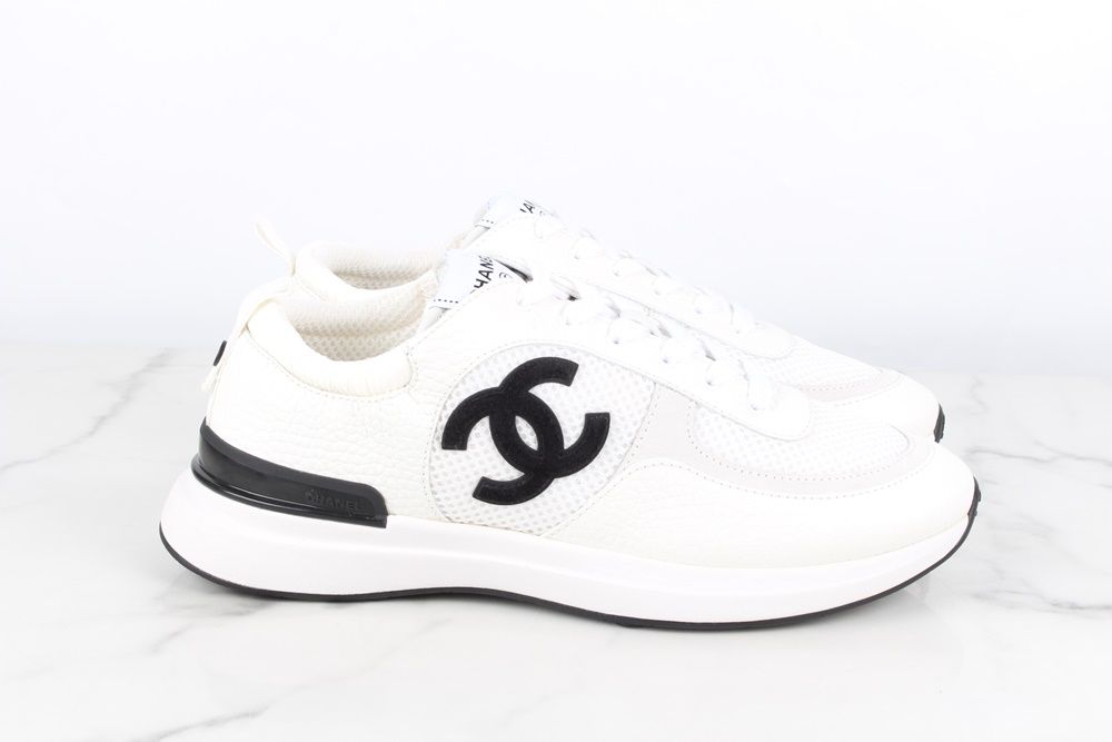 CHANEL CC Logo Mesh & Suede Sneakers 41 79553637 | eBay