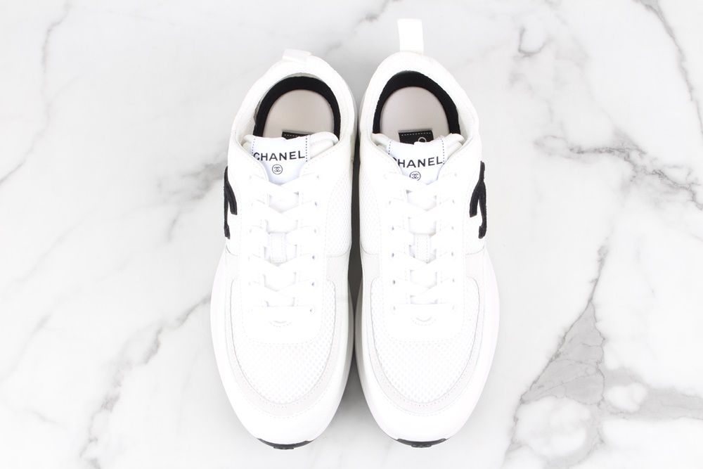 CHANEL CC Logo Mesh & Suede Sneakers 41 79553637 | eBay