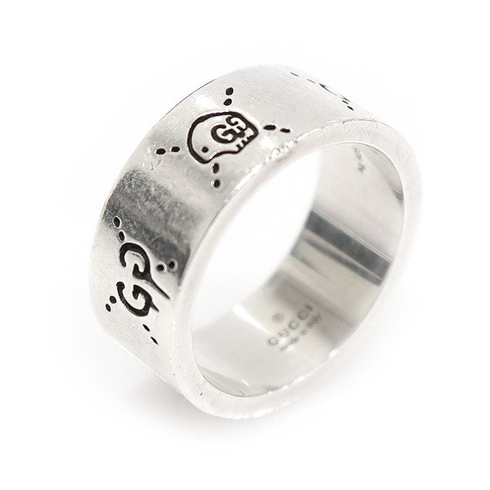 Gucci 925 Sterling Silver 9MM Ghost Ring Size 22 - 455318 | eBay