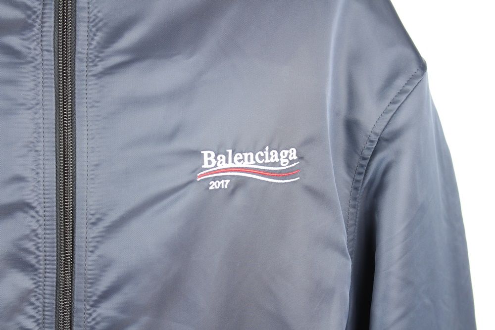 Balenciaga Wave Logo 2017 Bomber Jacket Blue 50 SKU123 | eBay