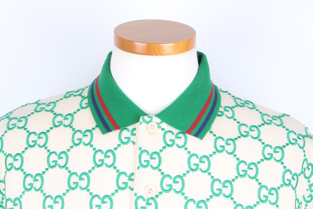 【超お買い得！】 Polo Sleeve Short PK Logo Embroidered GG Gucci Shirt 12345 M ロンパース・カバーオール