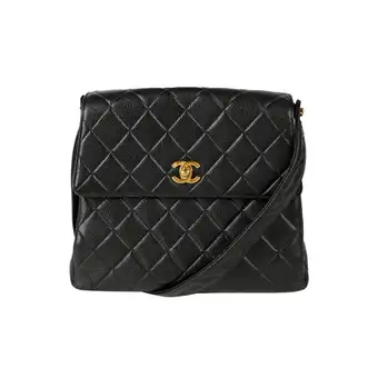 샤넬 중고 캐비어 스킨 빈티지 CC 로고 숄더백