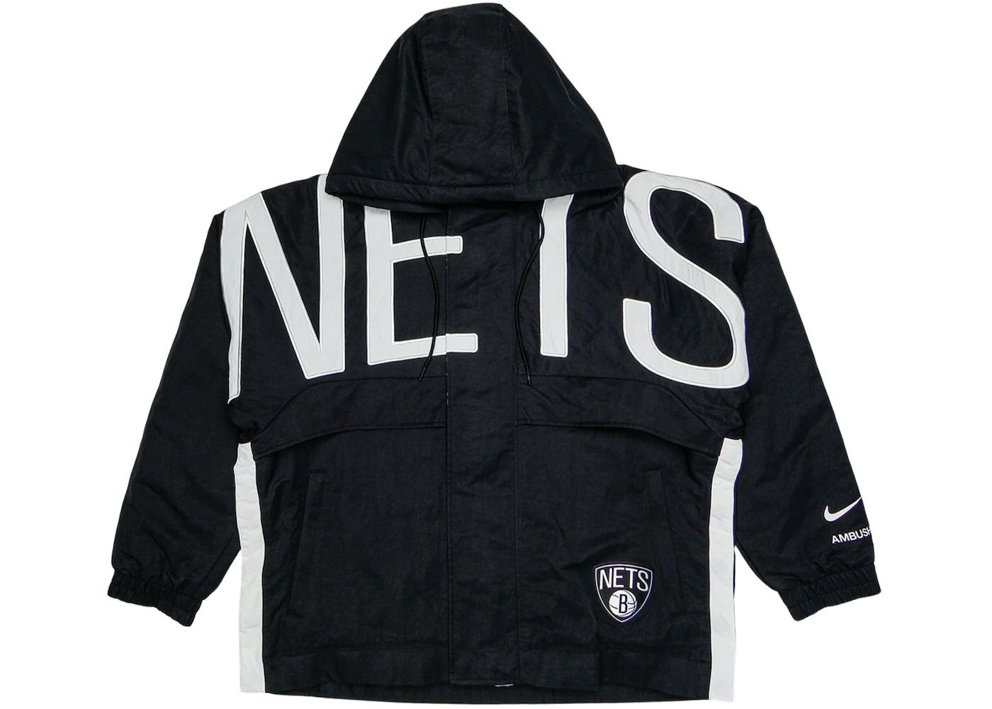 나이키  앰부쉬 NBA 컬렉션 네츠 재킷 블랙 화이트 그레이